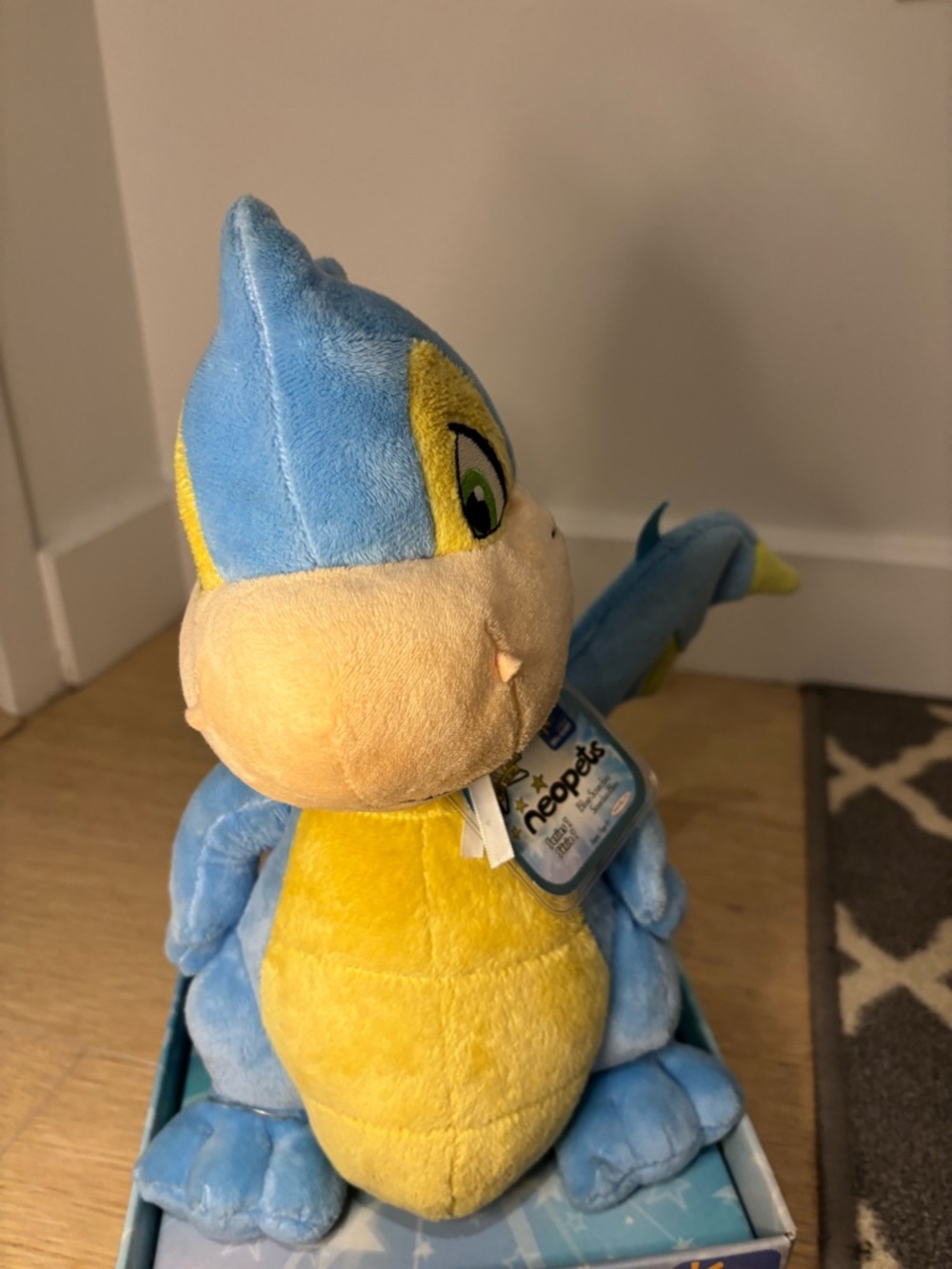 Neopets Blue & Yellow Plush Dragon Stuffed Animal